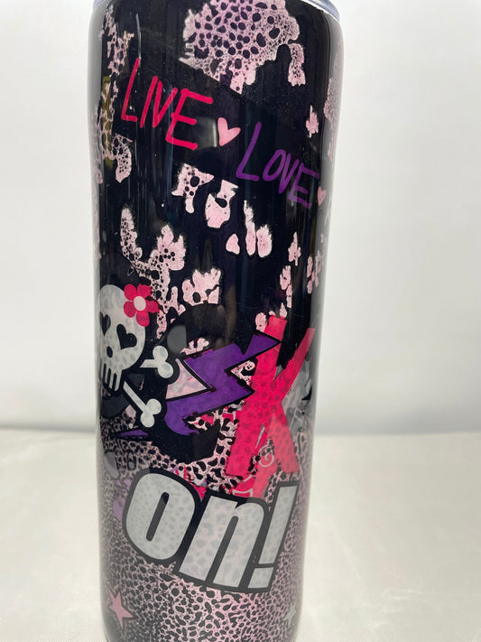 Custom-made "Rock On" 20 oz. tumbler - Music lover tumbler