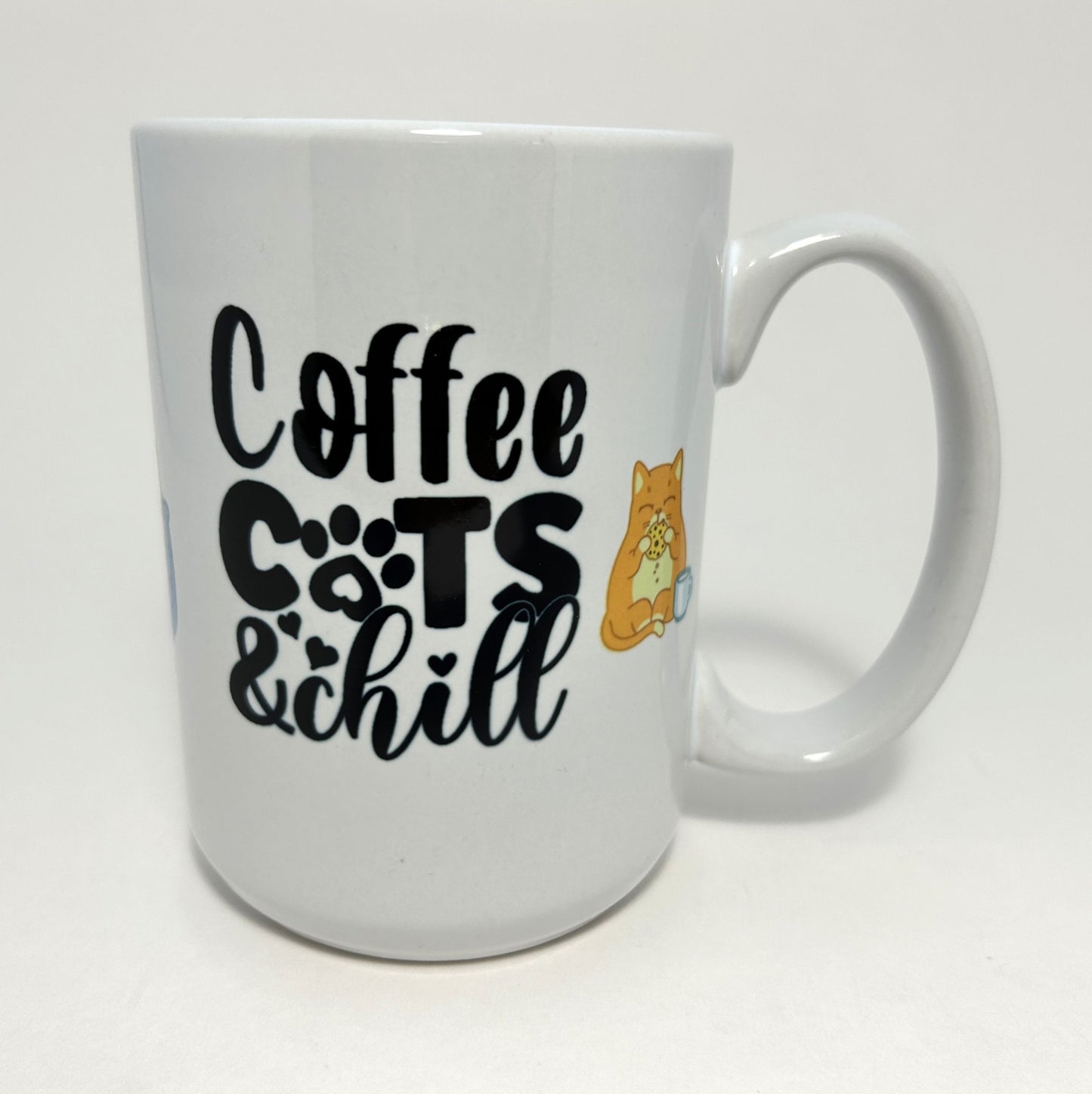 Coffee, Cats, & Chill Coffee Mug Cup