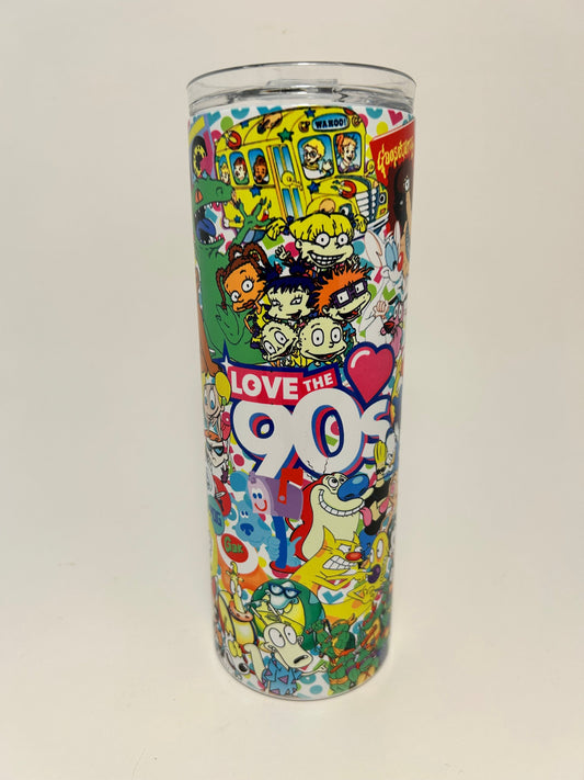 I heart the 90s - nineties - stainless steel 20 oz. tumbler